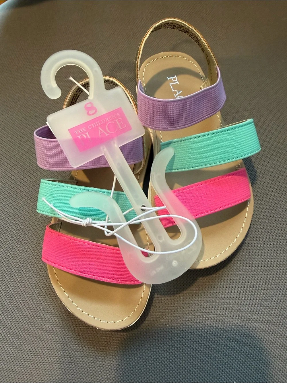 The Children's Place Toddler Girls Colorblock Triple-Strap Sandals - Rainbow